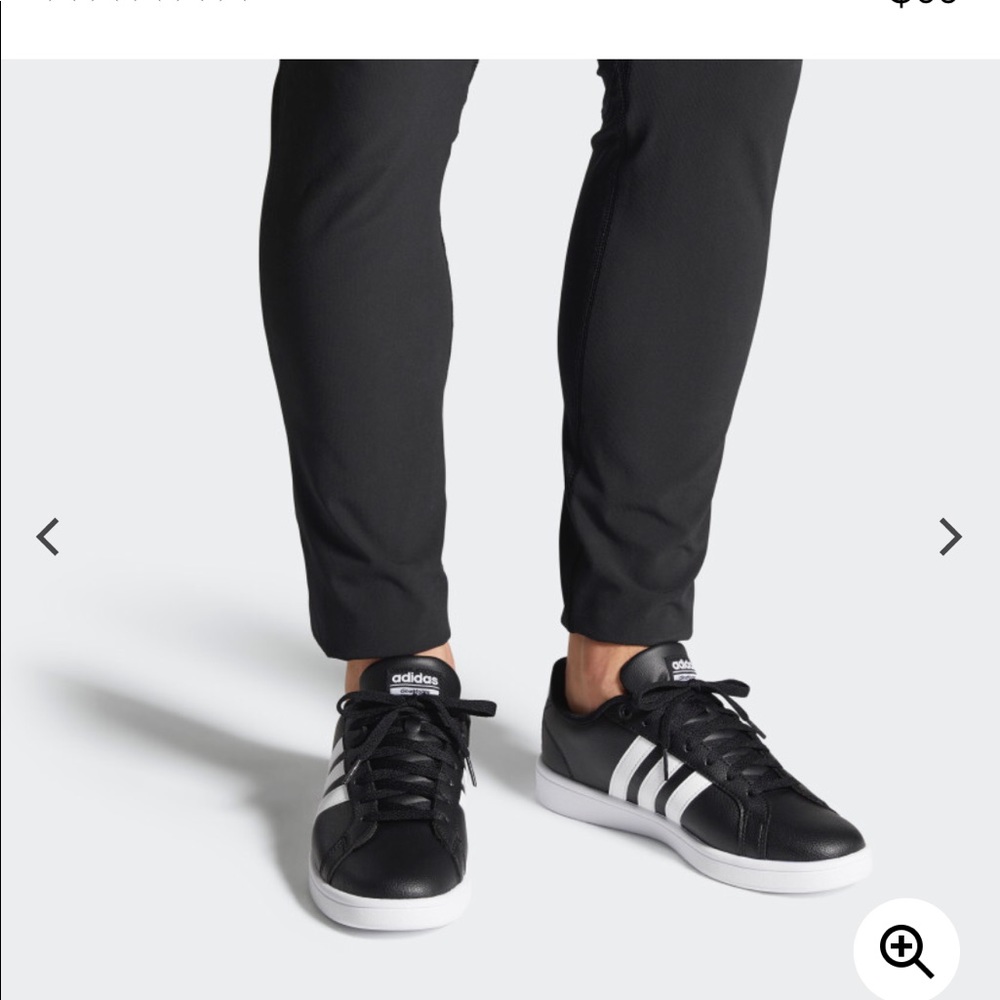 Adidas Black leather shoes